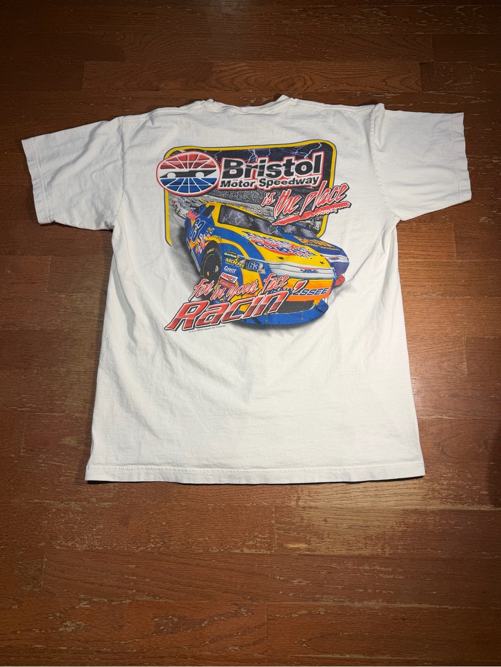 2010 Bristol Motor Speedway is the Place Racing Back Graphic Tee